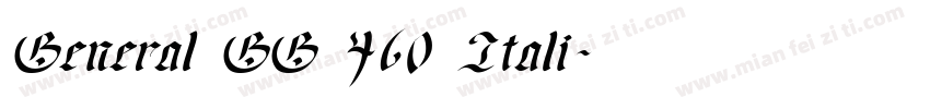 General GG 460 Itali字体转换